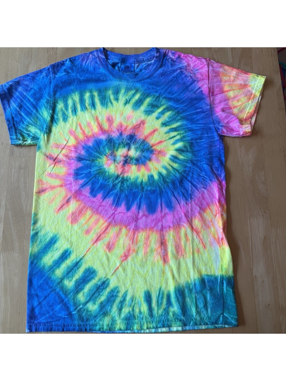Colortone Unisex S Multicolor Tie-Dye Crew Neck Short Sleeve